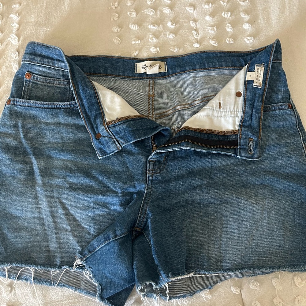 Madewell High Waist Denim Shorts - Blue
